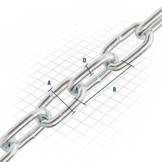 CORRENTE ELO CURTO ZINCADA 3,2MM 1/8" 1558018000 VONDER