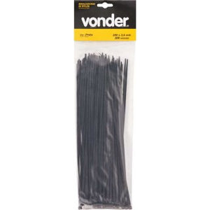 ABRAÇADEIRA DE NYLON PRETA 280X3,6 COM 100 PEÇAS 2815280225 VONDER
