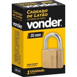 CADEADO 35MM LATÃO 3211035000 VONDER