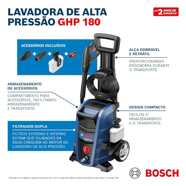 LAVADORA DE ALTA PRESSÃO GHP-180 0600910CE0 220V BOSCH