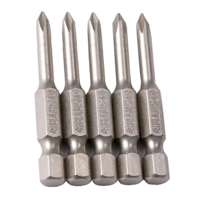JOGO DE BITS PHILLIPS Nº 3 50MM ENCAIXE 1/4" COM  5 PEÇAS ST59324ST SATA