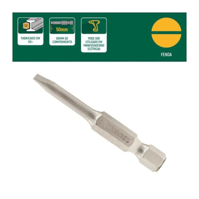 JOGO DE BITS FENDA 5MMX50MM ENCAIXE 1/4" COM 5 PEÇAS ST59315 SATA