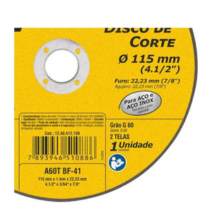 DISCO DE CORTE 4.1/2" 115M 1240412100 VONDER