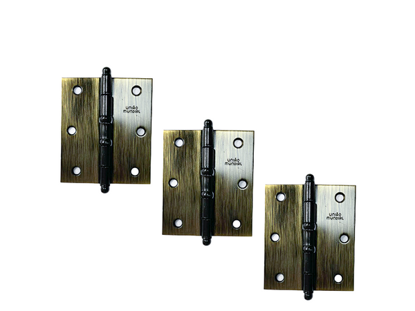 DOBRADIÇA 3" X 3.1/2" ANT 620409 UNIÃO MUNDIAL