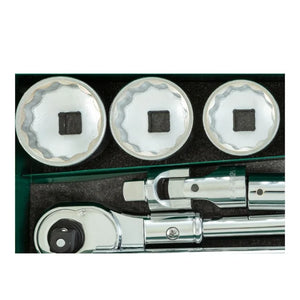 JOGO DE SOQUETES ESTRIADOS 30 A 60MM ENCAIXE 3/4" COM 15 PEÇAS ST09015SJ SATA