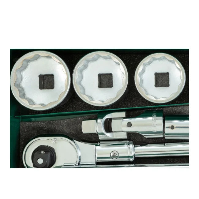 JOGO DE SOQUETES ESTRIADOS 30 A 60MM ENCAIXE 3/4" COM 15 PEÇAS ST09015SJ SATA
