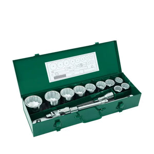 JOGO DE SOQUETES ESTRIADOS 30 A 60MM ENCAIXE 3/4" COM 15 PEÇAS ST09015SJ SATA