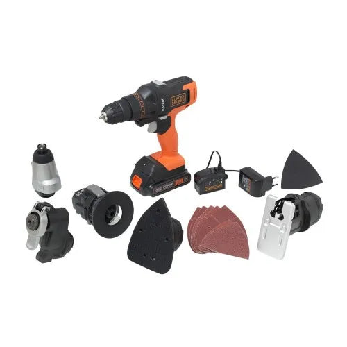 KIT FURADEIRA / PARAFUSADEIRA MATRIX 20V 6X1 MTX20K6A-BR BLACK & DECKER