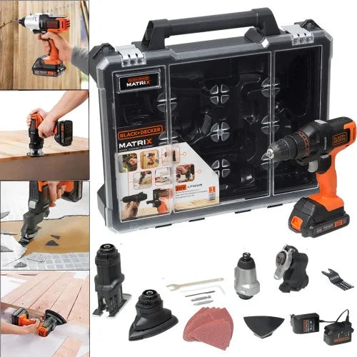 KIT FURADEIRA / PARAFUSADEIRA MATRIX 20V 6X1 MTX20K6A-BR BLACK & DECKER