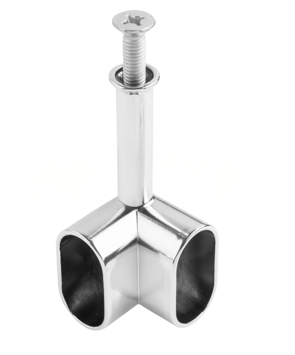 SUPORTE PARA CABIDE OBLONGO AÉREO DUPLO DV706 CROMADO CRIATIVA