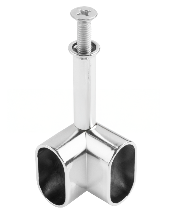 SUPORTE PARA CABIDE OBLONGO AÉREO DUPLO DV706 CROMADO CRIATIVA