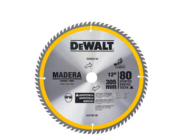 DISCO DE SERRA CIRCULAR 12" 305X30MM 80 DENTES PARA MADEIRA DWA03150 DEWALT