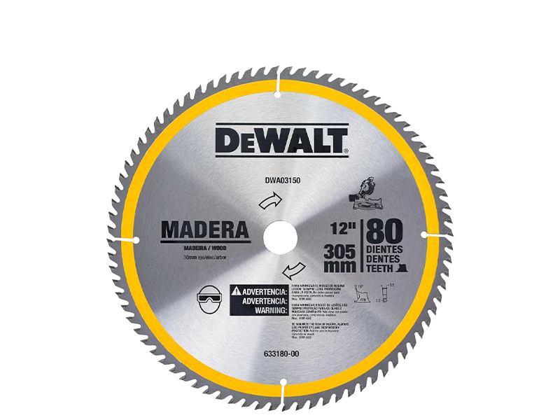 DISCO DE SERRA CIRCULAR 12" 305X30MM 80 DENTES PARA MADEIRA DWA03150 DEWALT