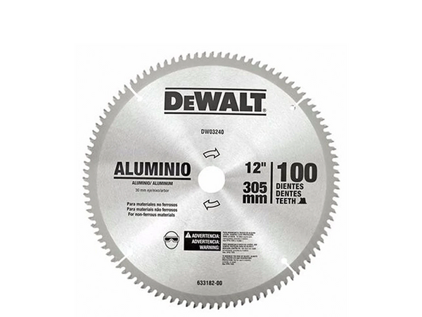 DISCO DE SERRA CIRCULAR 300X30MM 100 DENTES PARA ALUMÍNIO DWA03240 DEWALT