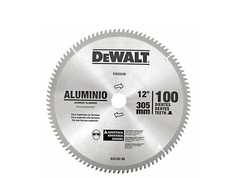DISCO DE SERRA CIRCULAR 300X30MM 100 DENTES PARA ALUMÍNIO DWA03240 DEWALT