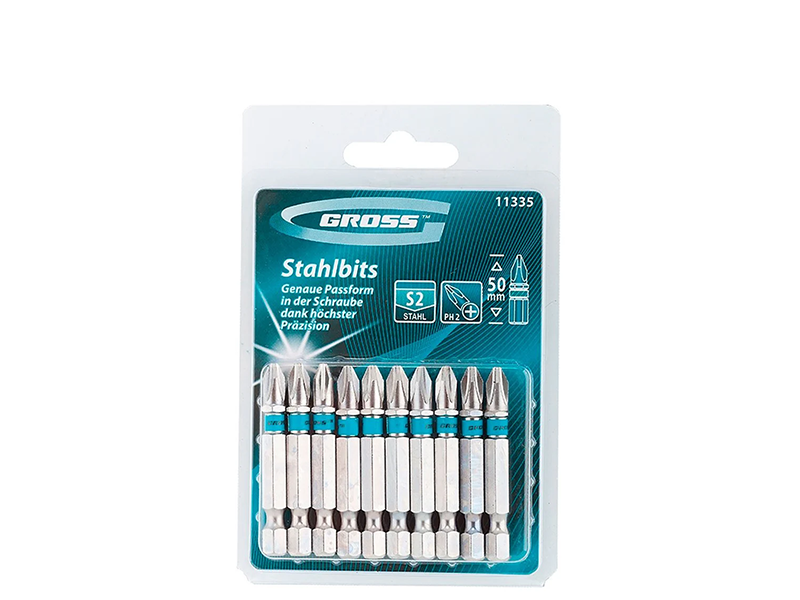 JOGO DE BITS PH2 50MM COM 10 PEÇAS 1133555 GROSS