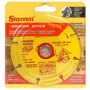 DISCO DE CORTE 110X20MM DCT110-20 STARRETT