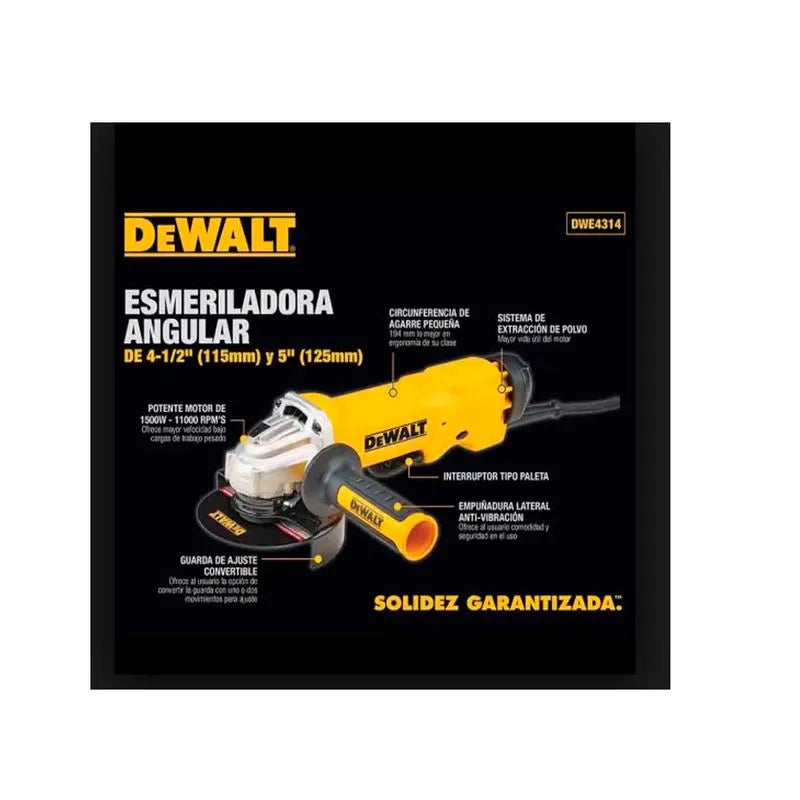 ESMERILHADEIRA ANGULAR 5" DWE4314 1.500W 220V DEWALT