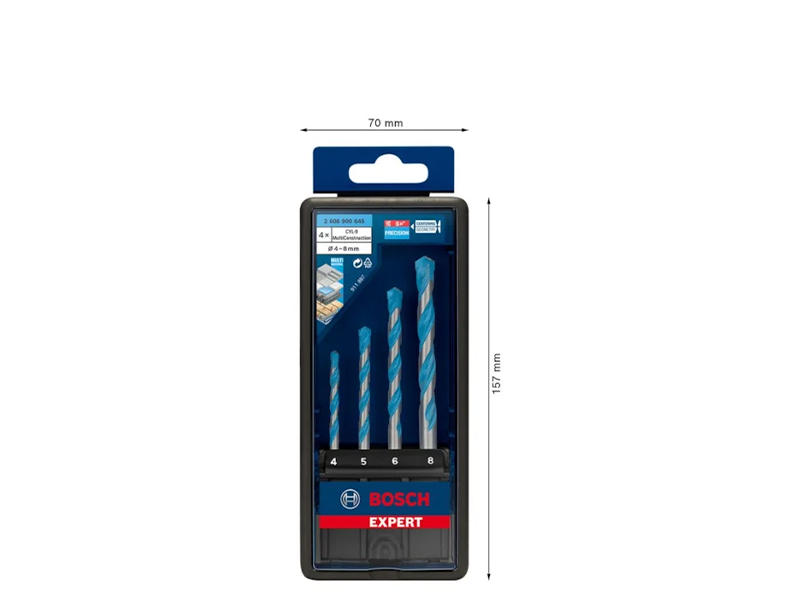 JOGO DE BROCAS MULTIUSO CYL-9 CONCRETO/METAL COM 4 PEÇAS 2607010521 BOSCH