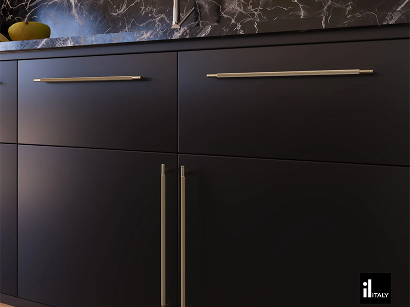 PUXADOR ZIGRINATO IL1580 DOURADO 224MM ITALY LINE