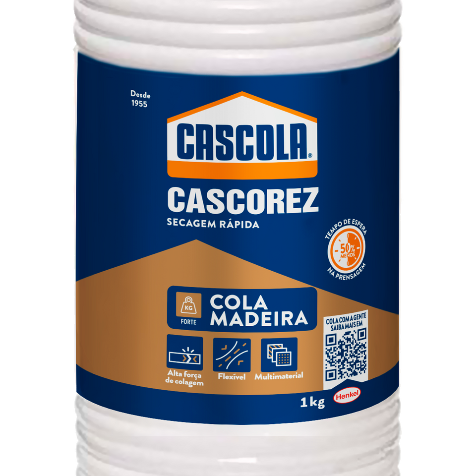 COLA CASCOREZ SECAGEM RÁPIDA 1KG CASCOLA