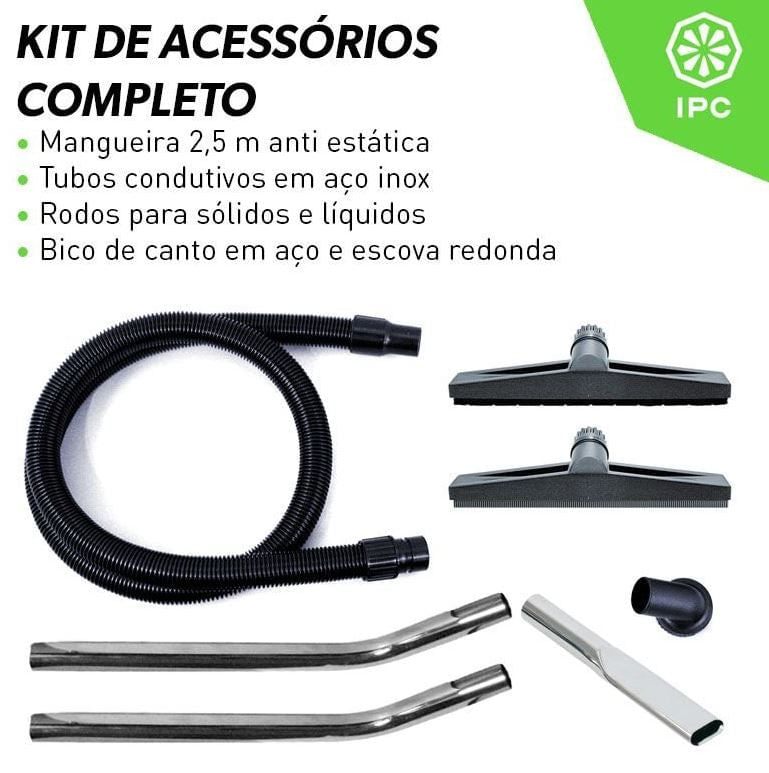 ASPIRADOR DE PÓ E LIQUIDOS CICLONE 65,2LT 220V IPC