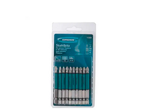 JOGO DE BITS PHILLIPS PH2 70MM ENCAIXE 1/4" COM 10 PEÇAS 1126256 GROSS