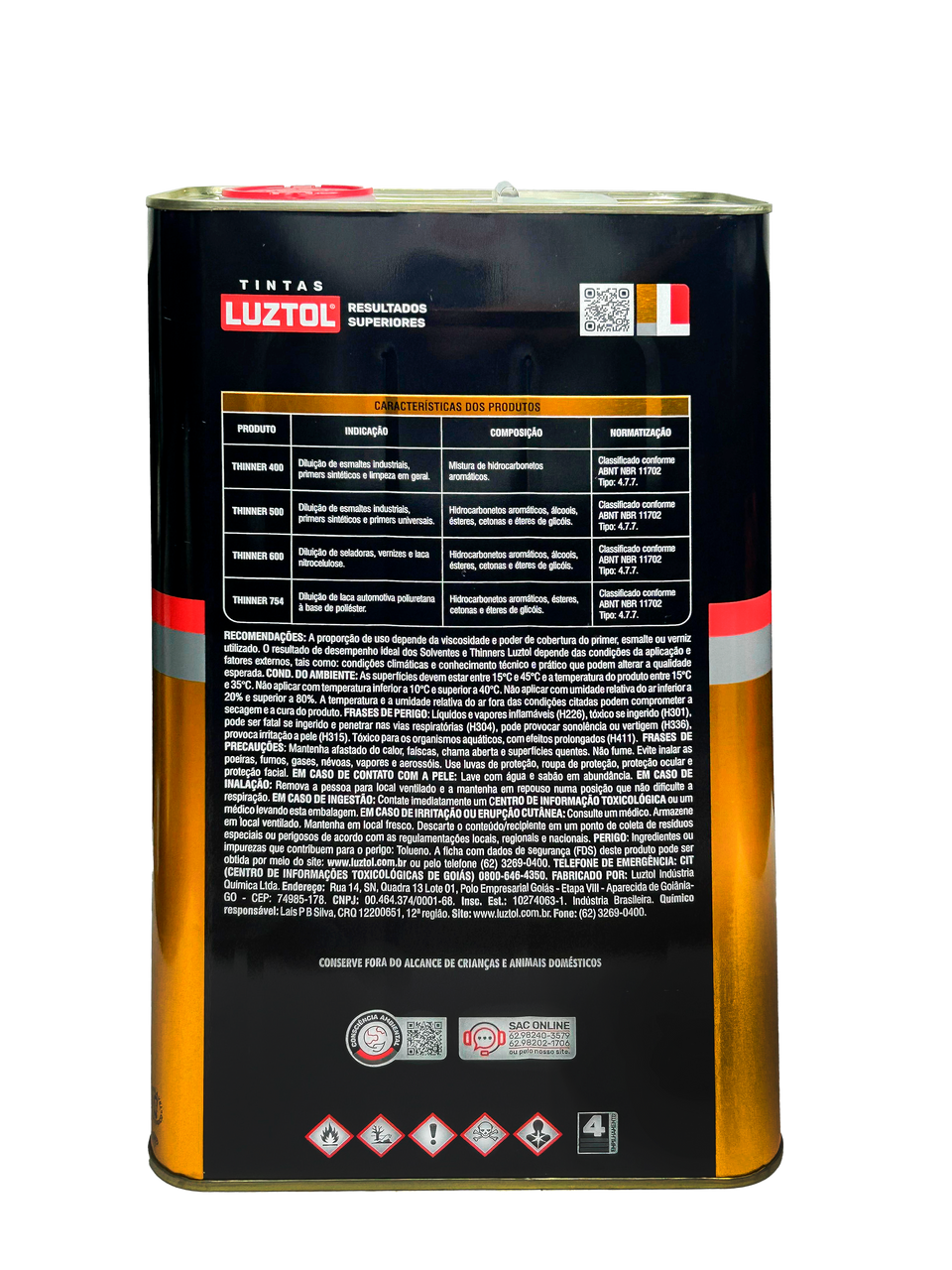 THINNER LUZTOL 5 LT - REF.500