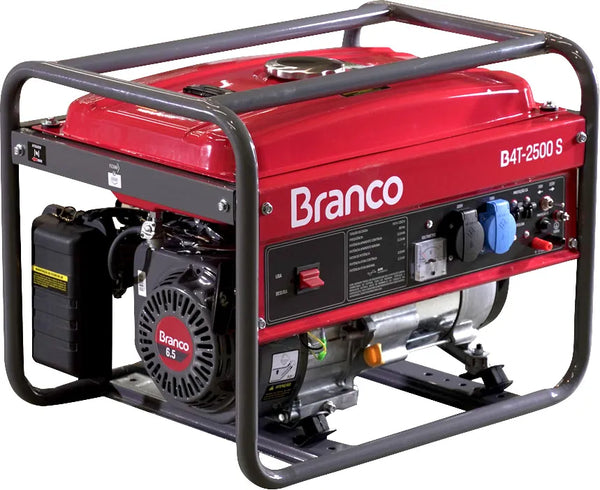 GERADOR DE NERGIA A GASOLINA BRANCO B4T 2500S 6,5CV 2,2KVA MANUAL