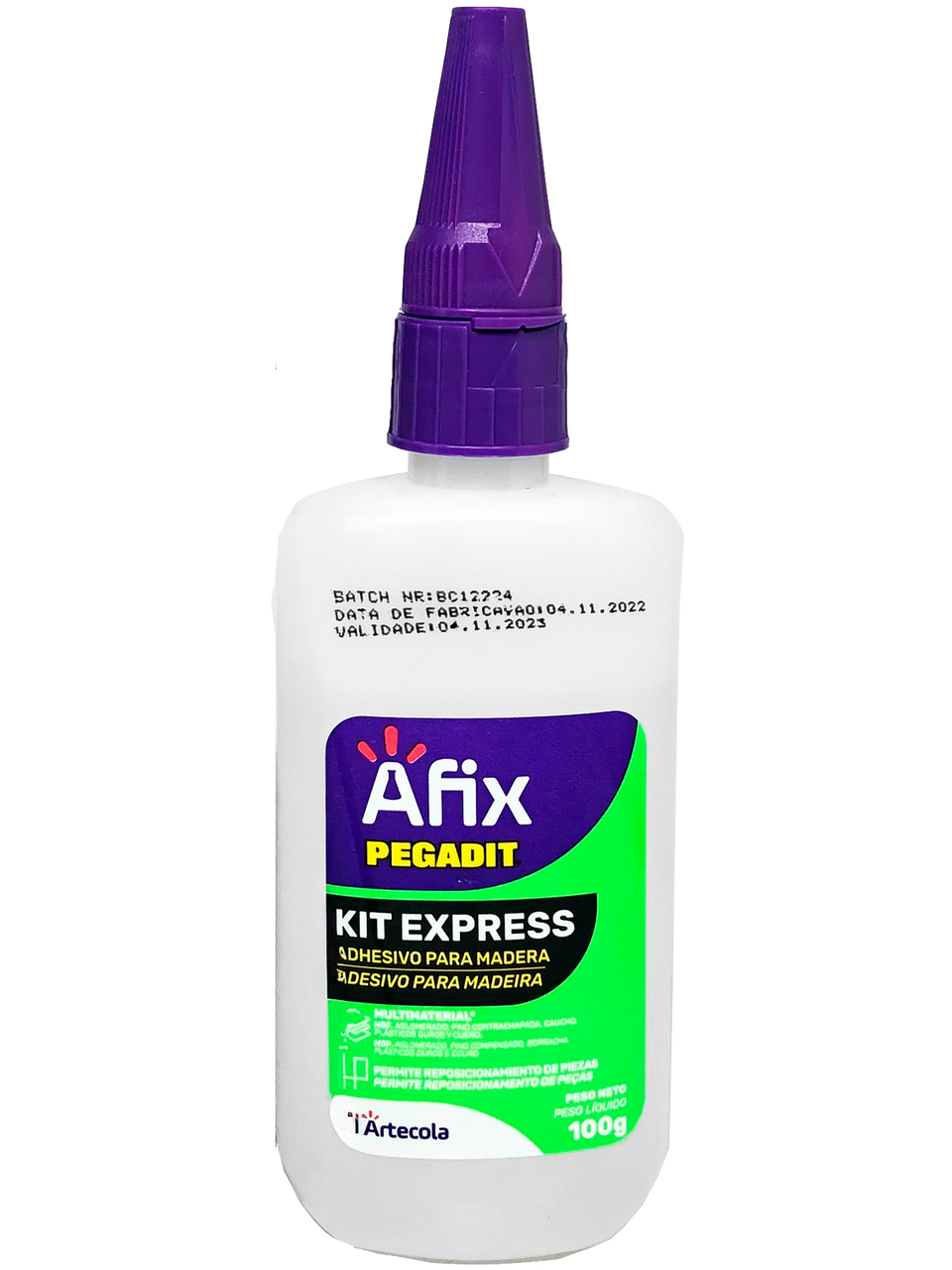 KIT MDF ACELERADOR DE 200ML E ADESIVO 100G AFIX