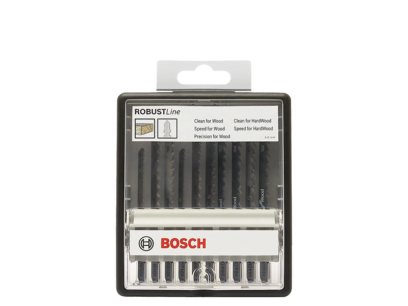 JOGO DE LÂMINAS DE SERRA TICO-TICO PARA MADEIRA T COM 10 PEÇAS 2607010540 BOSCH