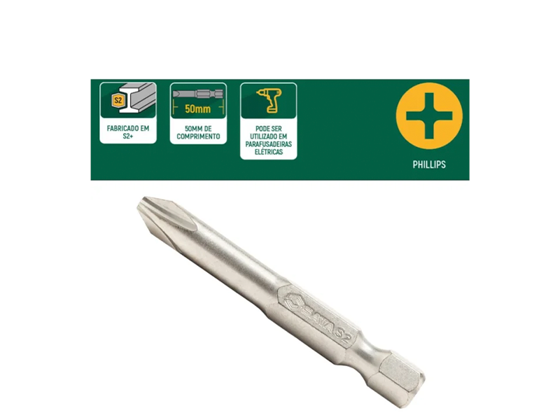 JOGO DE BITS PHILLIPS N2 X 50MM COM 5 PEÇAS ST59323ST SATA