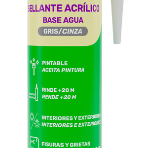 SILICONE SELANTE ACRÍLICO BASE DE ÁGUA GRIS/CINZA 430G AFIX