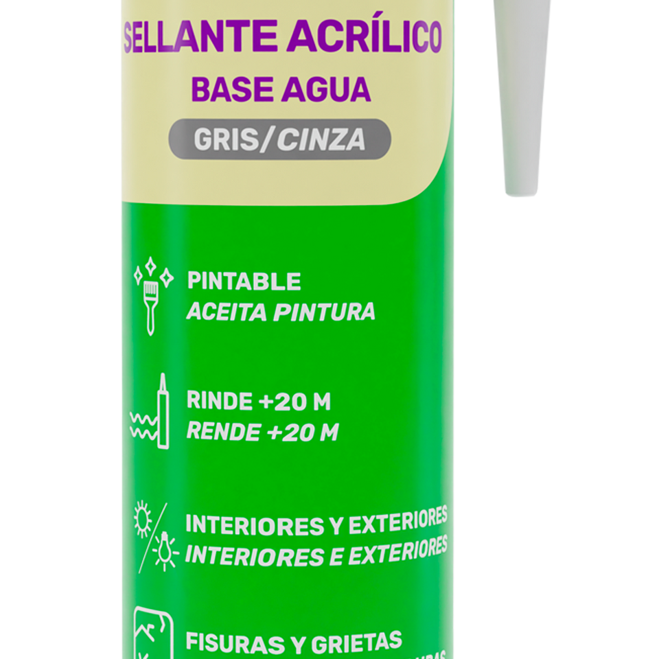 SILICONE SELANTE ACRÍLICO BASE DE ÁGUA GRIS/CINZA 430G AFIX