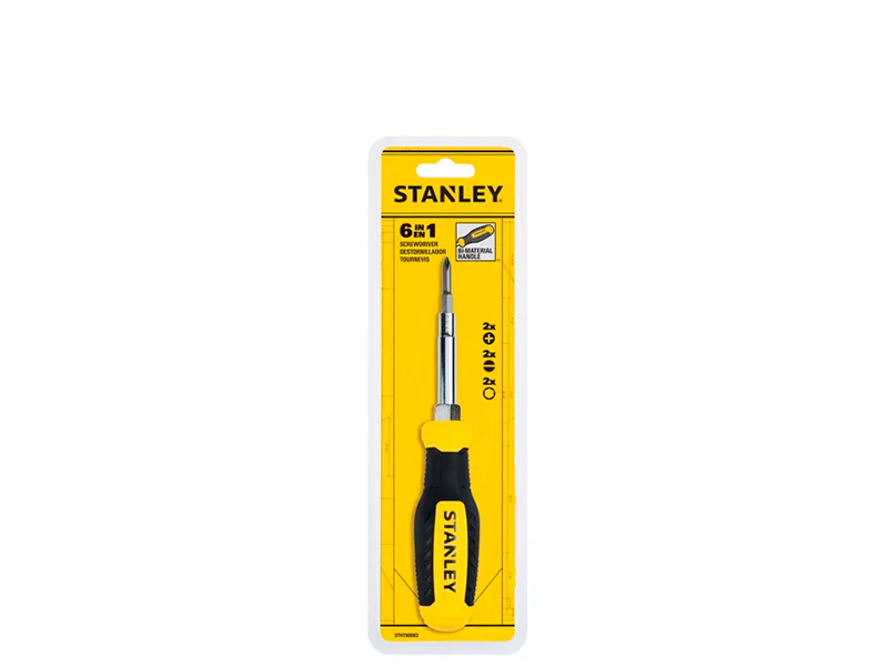 CONJUNTO CHAVE DE FENDA PHILIPS 6 EM 1  STHT60083-LA STANLEY