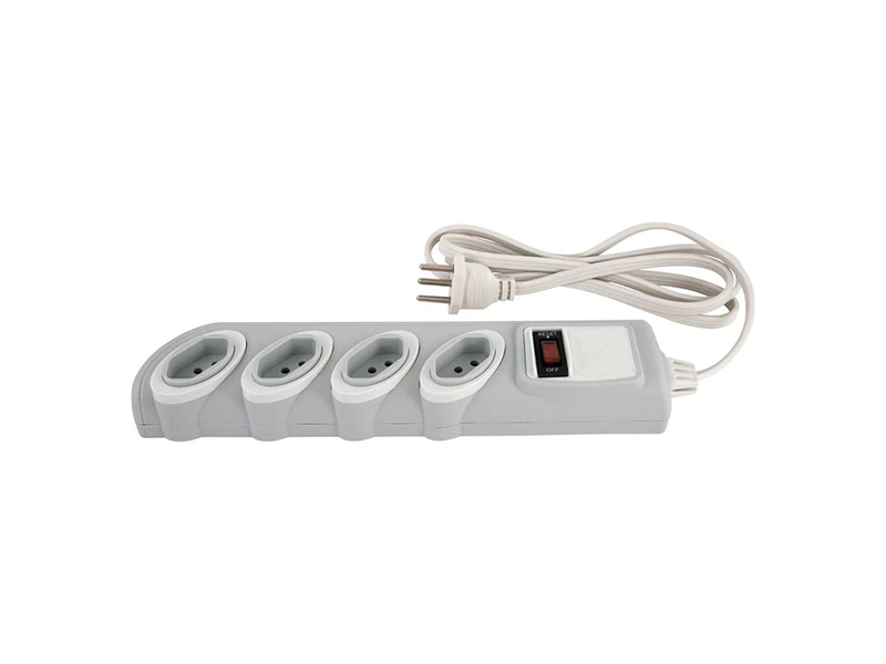 FILTRO DE LINHA BREAKER 4 TOMADAS 2P+T 10A/250V 3X0,75MM 1,3M CINZA DN1642 DANEVA