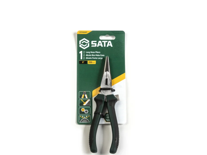 ALICATE BICO MEIA CANA LONGO 8" ISOLADO 1000V ST70102AST SATA