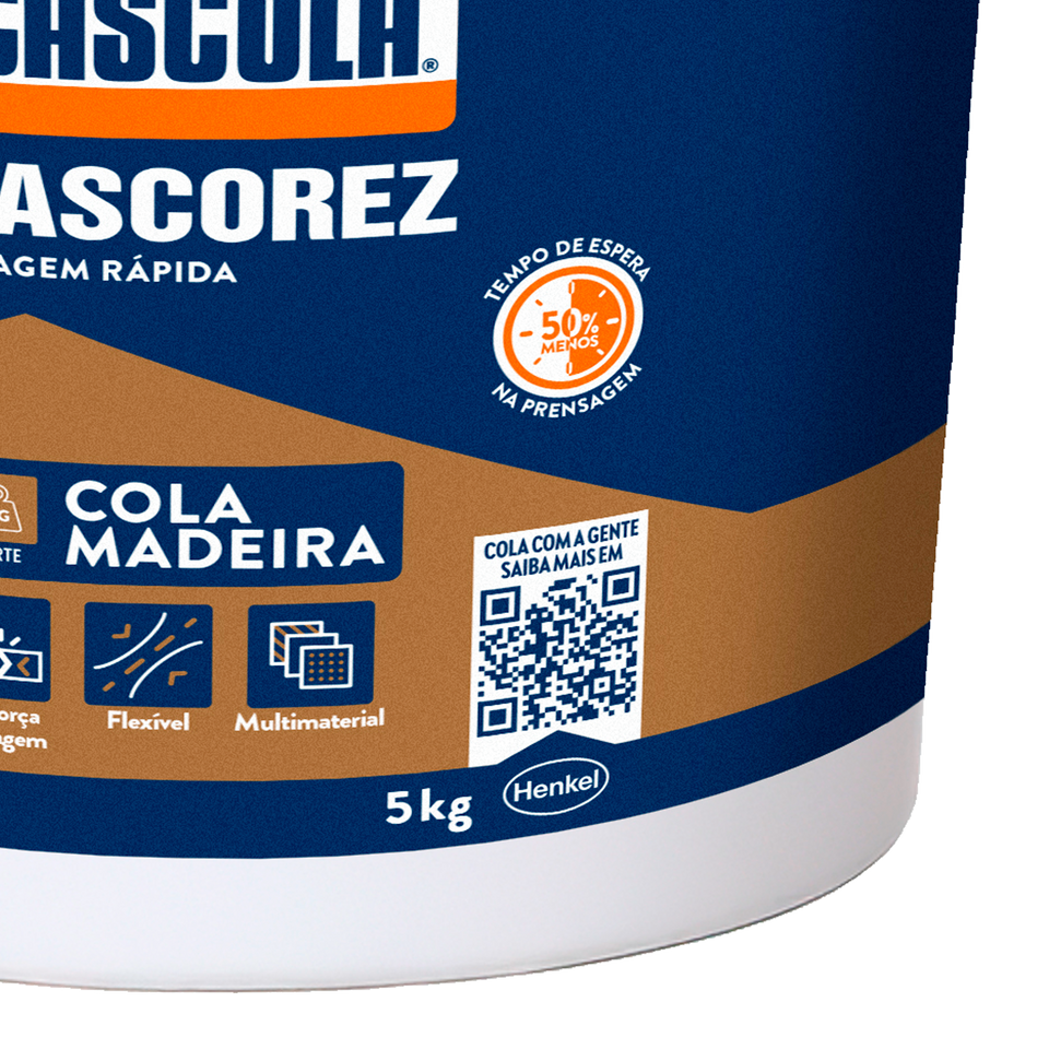 COLA CASCOREZ SECAGEM RÁPIDA 5KG CASCOLA