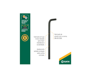 CHAVE HEXAGONAL LONGA 5/32" ST84601L SATA