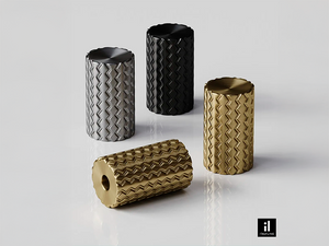 PUXADOR ZIGRINATO IL1780 BRONZE ESCOVADO 18X30MM ITALY LINE