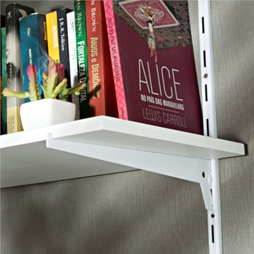 SUPORTE AÇO FICO COM ABA ESQUERDA 15CM BRANCO 6002140003