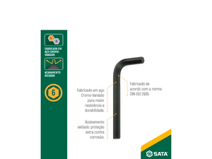 CHAVE HEXAG. CURTA 2MM ST84307L SATA