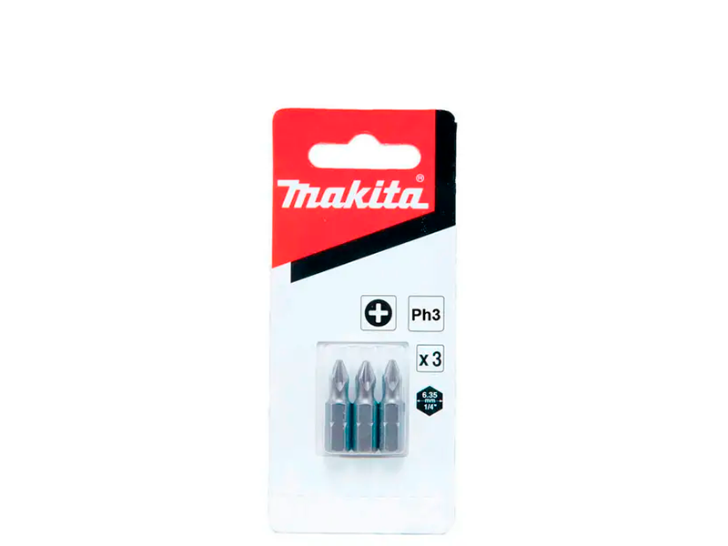 CONJUNTO DE PONTA BIT PH1 COM 3 PEÇAS B-23450 MAKITA
