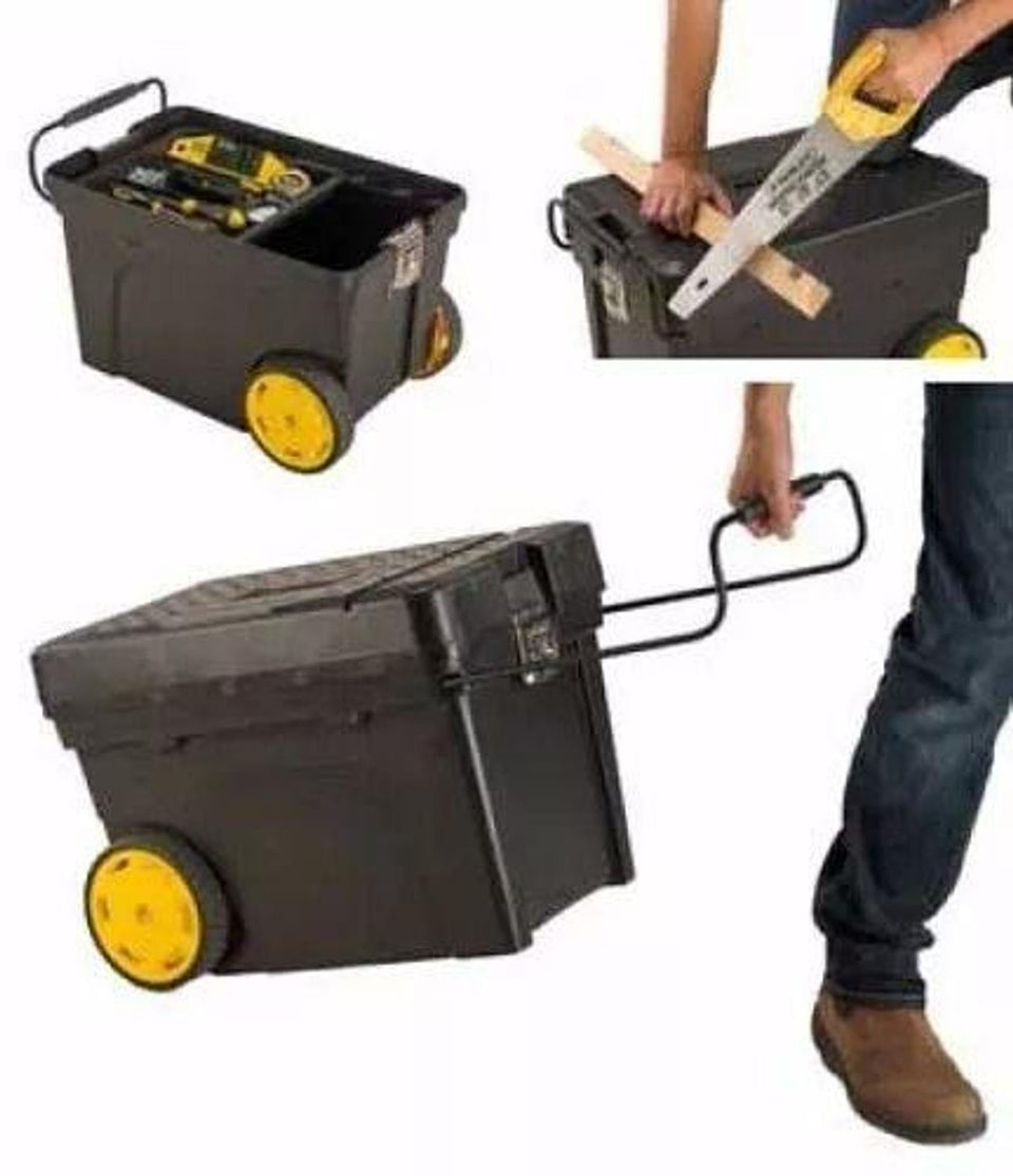 CAIXA PLÁSTICA PARA FERRAMENTAS COM RODAS 53LT STST33027 STANLEY