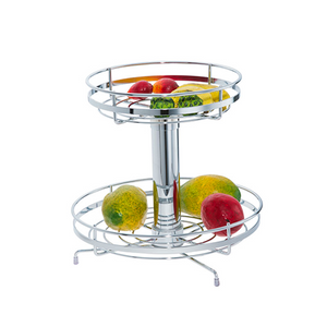 FRUTEIRA ELISA DE MESA REDONDA GIRATÓRIA COM VIDRO 300X330 2413 CROMADO SCHMITT