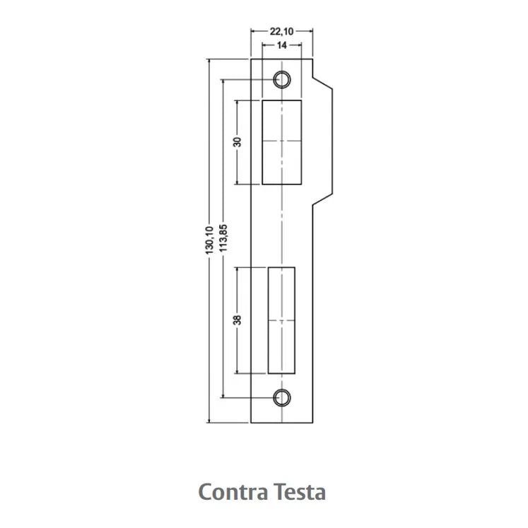 FECHADURA EXTERNA FIT 3410 E380 MZ560 CROMADO 03560D3CR PAPAIZ
