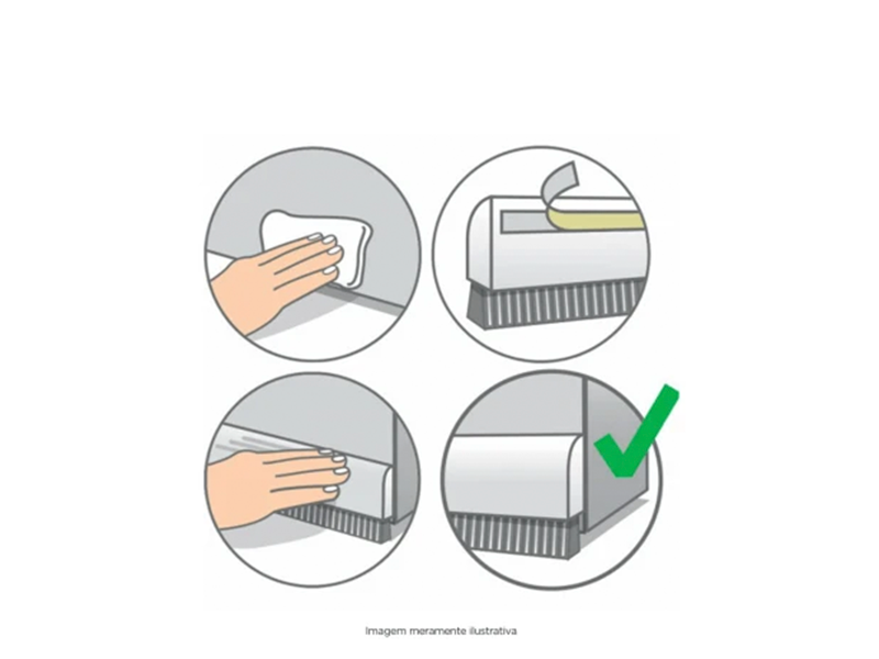 VEDA PORTA ADESIVO MARROM CLARO 100CM COMFORT DOOR