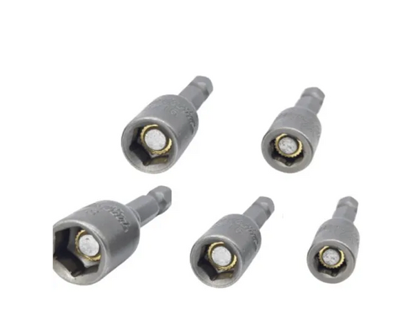 KIT SOQUETE MAGNÉTICO 6 A 13MM 1/4" B-39154 COM 5 PEÇAS MAKITA