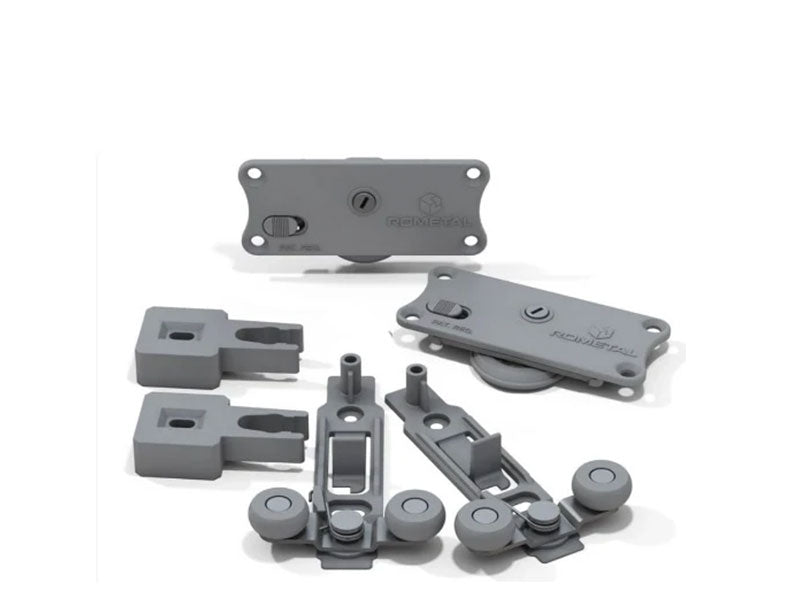 KIT PORTA DE CORRER RO47 4026 1 PORTA 60KG COM MOLA PLÁSTICO ROMETAL