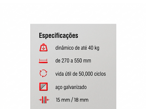 CORREDIÇA INVISÍVEL OCULTA OT 500MM EXTRAÇÃO TOTAL 40KG 32536SP FULTERER